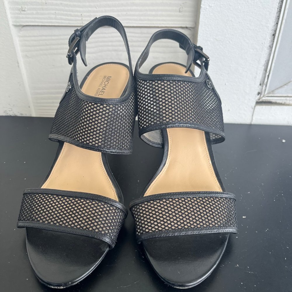 Michael Kors Women's Leilah Mesh Ankle Strap Heels Size 10 - Picture 6 of 13